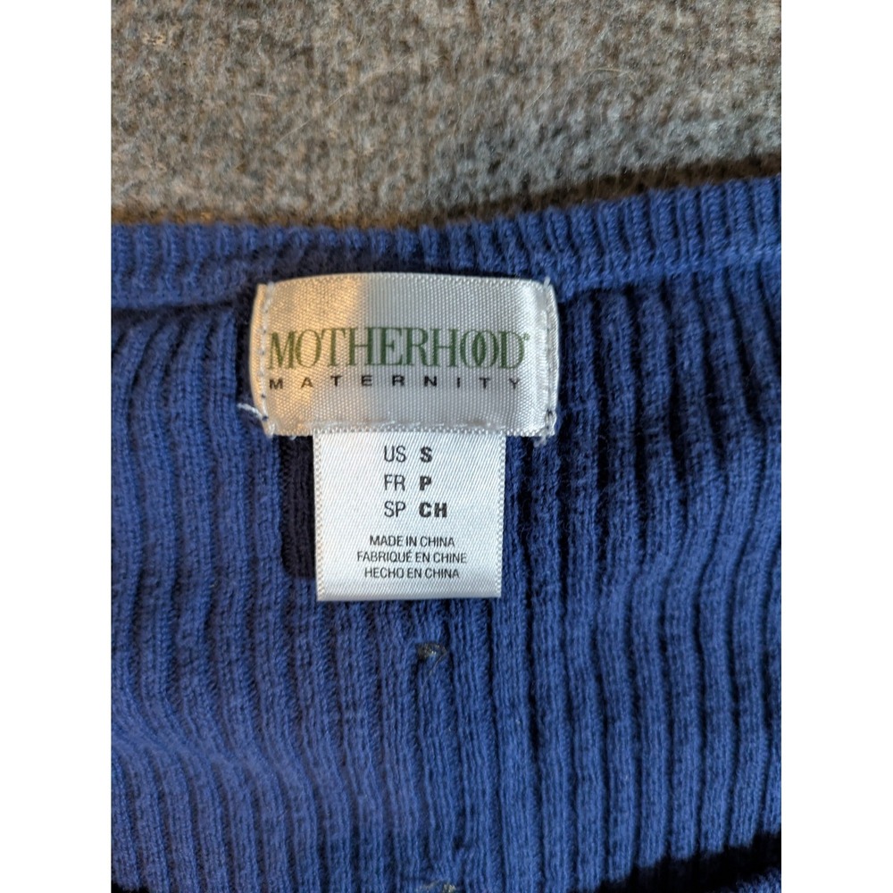 Motherhood Maternity Women's Royal Blue Lightweight Scoop Neck Sweater Small - Picture 7 of 9